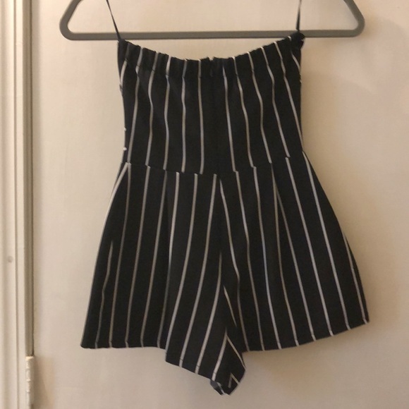 Blue with white striped strapless romper from LF - Picture 2 of 3